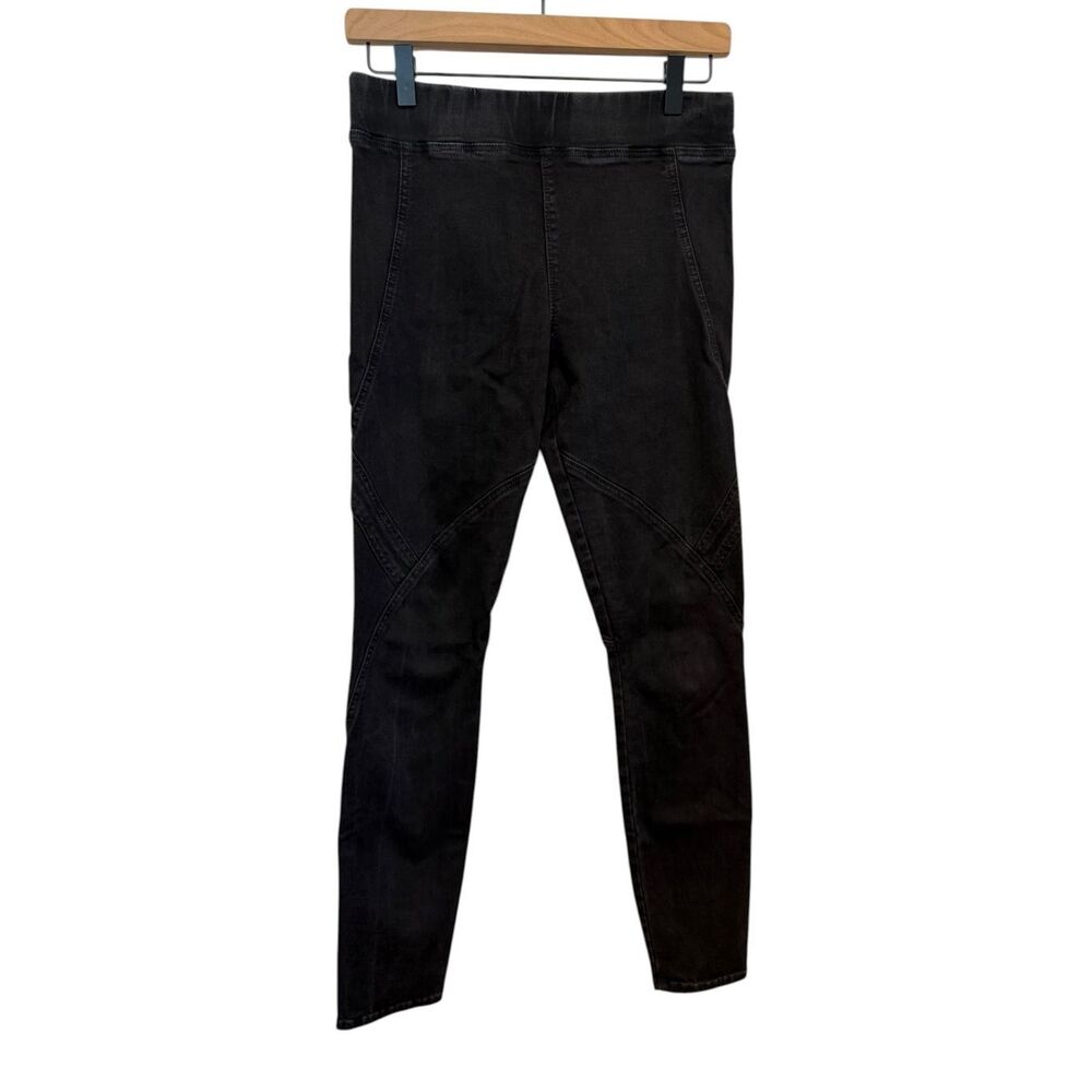 Mother The Sprinter Elastic Waist Skinny Jeggings Jeans in Devil in the Making S